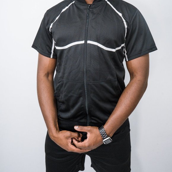 Men's Black Leisure Workout Set - Audere est Facere - Picture 1 of 4